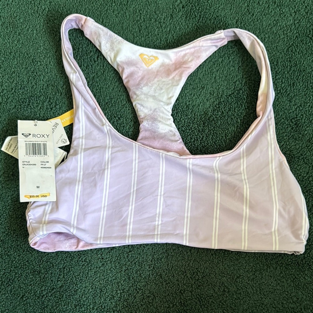 Roxy Pink Racerback Sports Bra